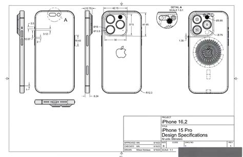 iPhone 15 Pro and 15 actual dimensions without camera bump : r/iphone