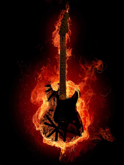 Guitar on Fire Wallpaper - WallpaperSafari