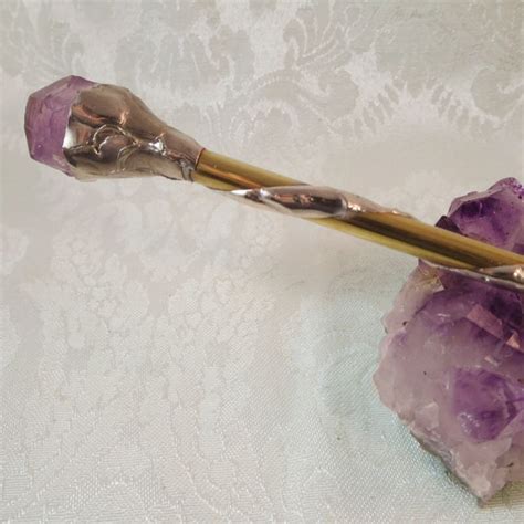 Amethyst Crystal Wand Pagan Wiccan Magic Wand Witch Wizzard | Etsy