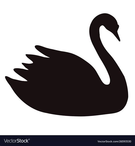 Black swan icon on white background flat style Vector Image