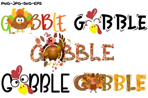 Gobble Collection, Thanksgiving Graphic by Chico · Creative Fabrica