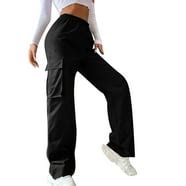 wsevypo Parachute Pants for Women Baggy Cargo Pants Low Rise Y2K Track ...