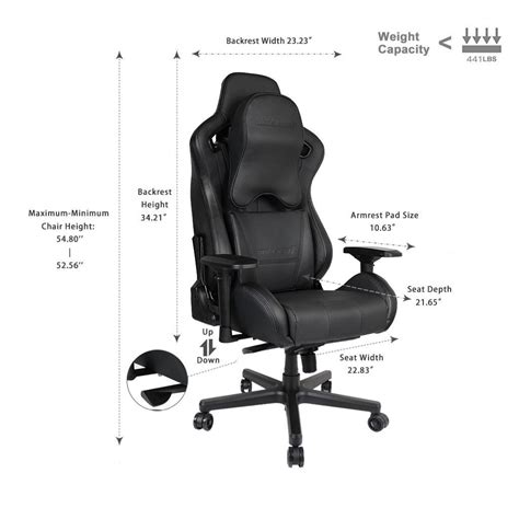 Anda Seat Kaiser Black Gaming Chair - rwlabs.com