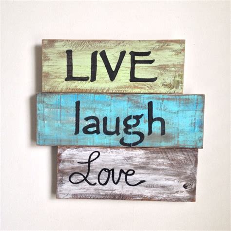 Live Laugh Love Wood Sign Painted on Reclaimed Wood | Etsy