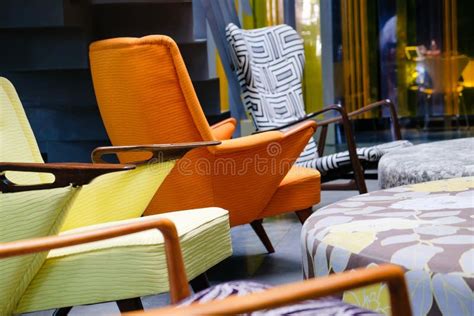 Yellow Armchair in a Living Room Stock Photo - Image of cafe, outdoor: 257563840