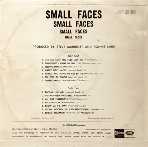 Small Faces Small Faces Album 1967 - RONNIE LANE