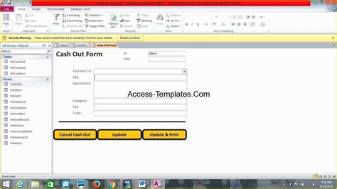 Microsoft Access Invoice Database Template Free Of Access Accounting Template This Database ...