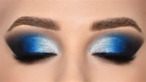 BLUE & SILVER Smokey Eye Makeup Tutorial - YouTube | Silver smokey eye ...