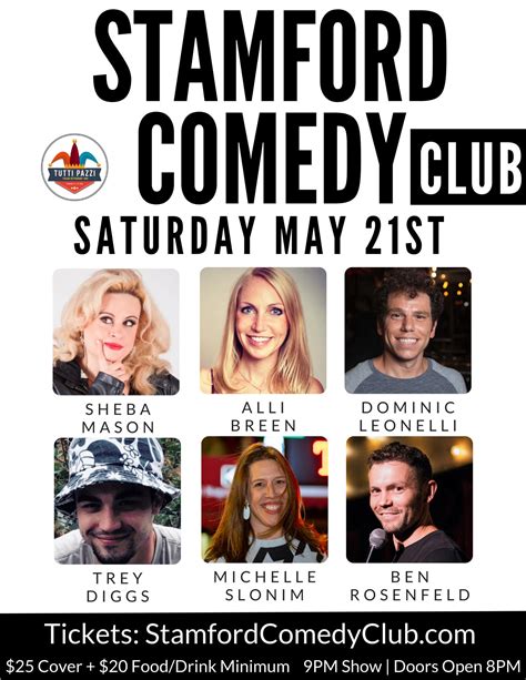 May 21 | Stamford Comedy Club Presents: Sheba Mason, Alli Breen, Trey ...