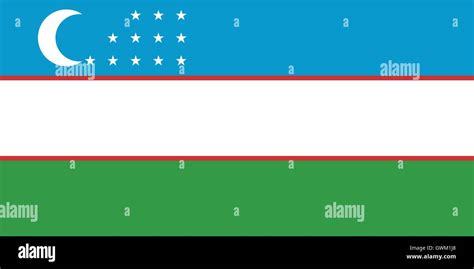 Uzbekistan flag , official colors and proportion , accurate vector ...