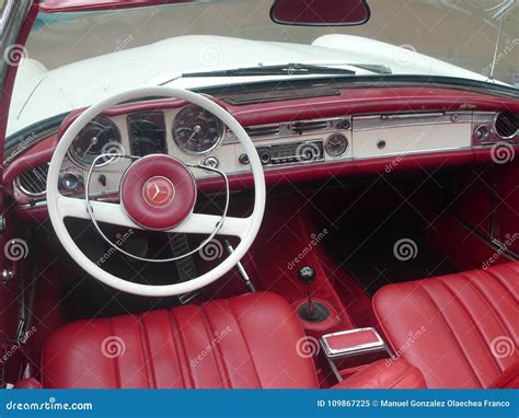 Mercedes-Benz 230SL Interior Parked in Lima Editorial Image - Image of ...