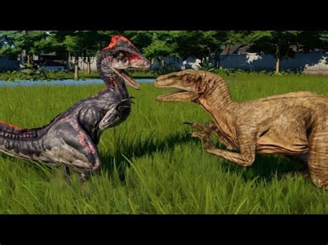 Jurassic World Evolution - Velociraptor vs Deinonychus (1080p 60FPS ...