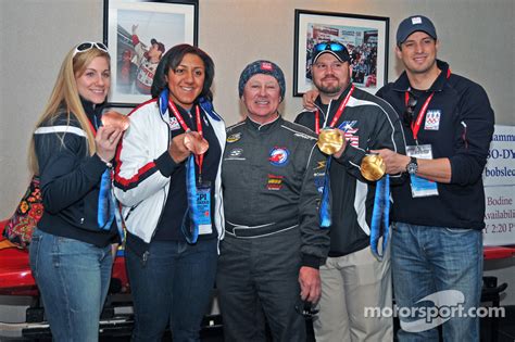 Olympic 2-person bobsled bronze medla winners Erin Pac and Alana Meyers, driver and Bo-Dyn ...