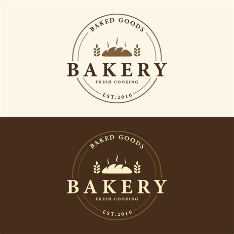 Delicious and tasty organic Fresh Baked Bakery Shop Logo design retro ...