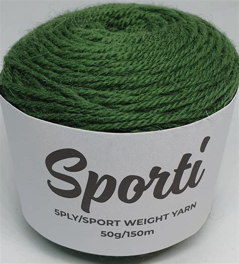 Alpaca Yarns - Sporti 5 Ply Sport Weight Yarn Colour 1350 Green