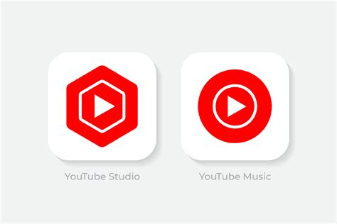 Youtube Studio and Youtube Music Logos Illustration 5570946 Vector Art ...