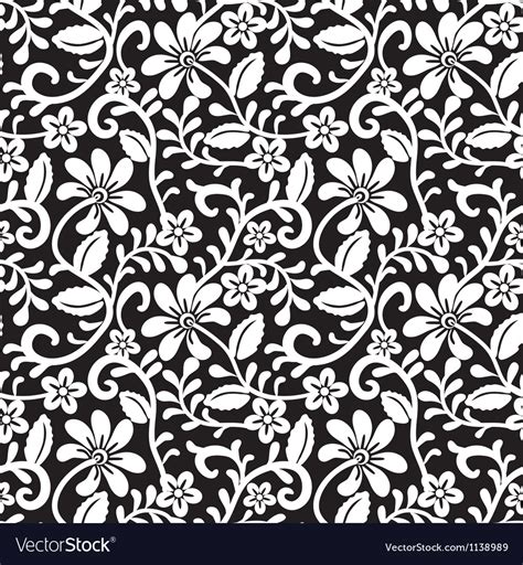 Lace floral pattern Royalty Free Vector Image - VectorStock