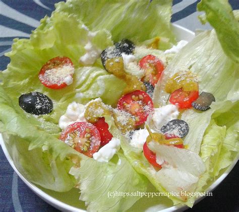 Salt and Pepper (With a Lot of Spice!): Spiced Lettuce Cherry Tomato and Olive Salad Recipe