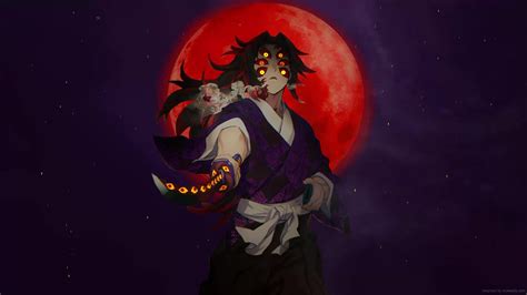 Kokushibo Blood Moon Kimetsu No Yaiba Live Wallpaper - MoeWalls