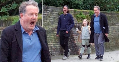 Piers Morgan looks exhausted as he enjoys family stroll after quitting Good Morning Britain ...