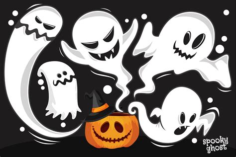 Spooky Ghost Halloween Vector Graphic by onoborgol · Creative Fabrica