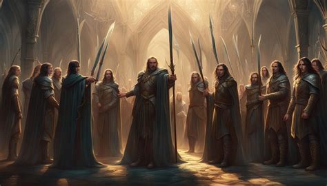 The Sons of Fëanor taking their Oath to recover the Silmarils (Tolkien). - AI Generated Artwork ...