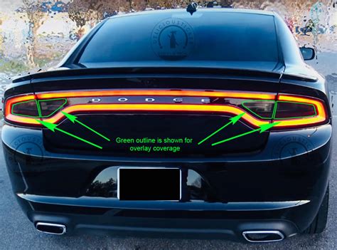 Smoked Tail Light Inner Overlays (Fits For: 2015-2021 Dodge Charger) – Dsticker