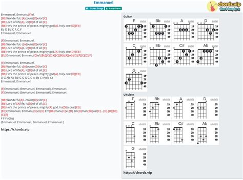 Chord: Emmanuel - tab, song lyric, sheet, guitar, ukulele | chords.vip