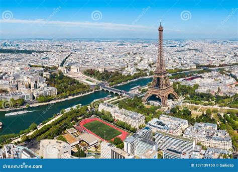 Paris Aerial Panoramic View, France Stock Photo - Image of paris, historic: 137139150