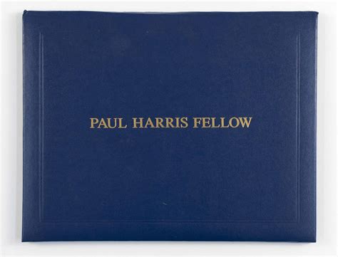 Certificate for the Paul Harris Fellow, awarded to Donald Cordner - Australian Sports Museum