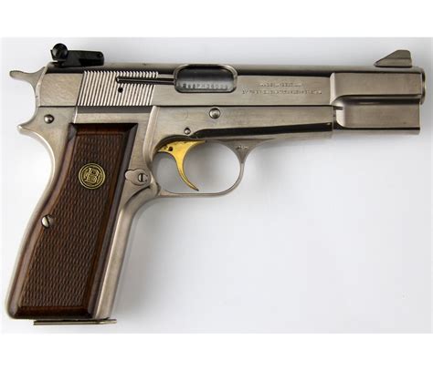 BELGIAN BROWNING HI POWER NICKEL 9MM PISTOL