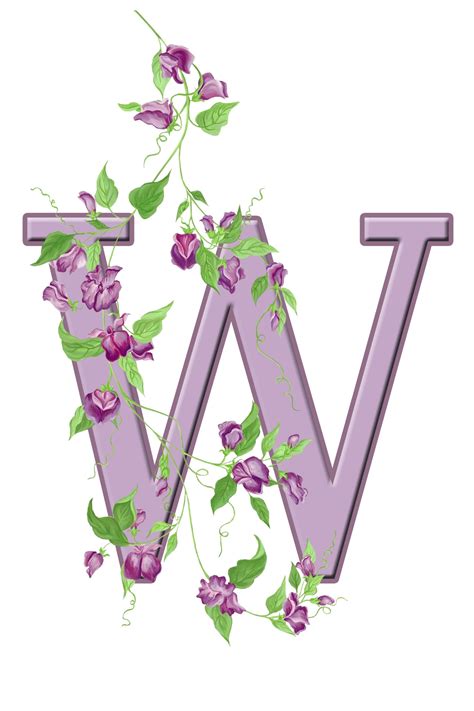 Letter W Floral Initial Free Stock Photo - Public Domain Pictures