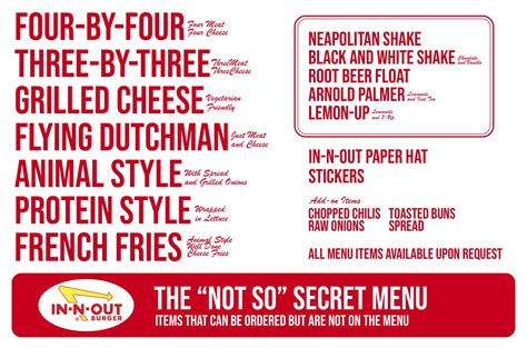 Secret In N Out Menu : In-N-Out Burger Secret Menu: The Definitive Menu With 50 ... / Not that ...