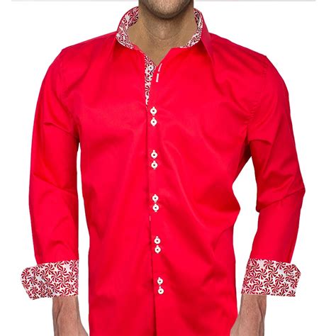 Mens Red Christmas Dress Shirts