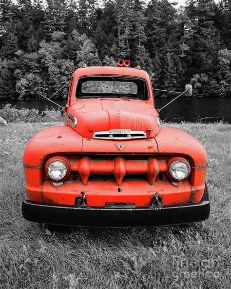 Old Vintage Ford V8 Truck Color Selective Photograph by Edward Fielding ...