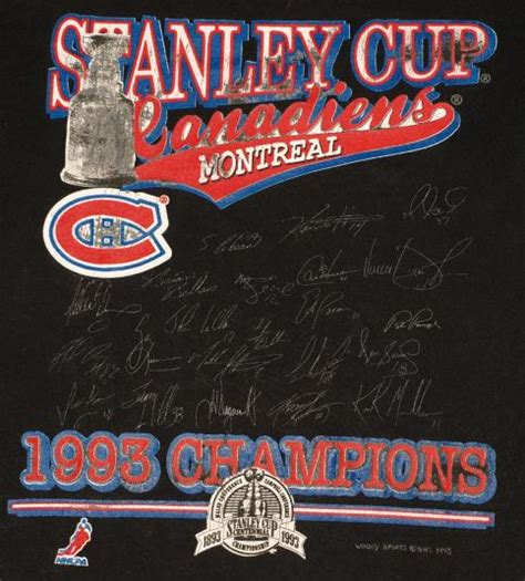 VTG 1993 Montreal Canadiens Stanley Cup Champions T-Shirt | Defunkd