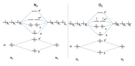 Solved Based on the MO diagrams for N2 and O2, which | Chegg.com