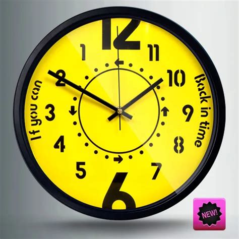 Counterclockwise Wall Clock Anti Clockwise Creative Back Time Home ...