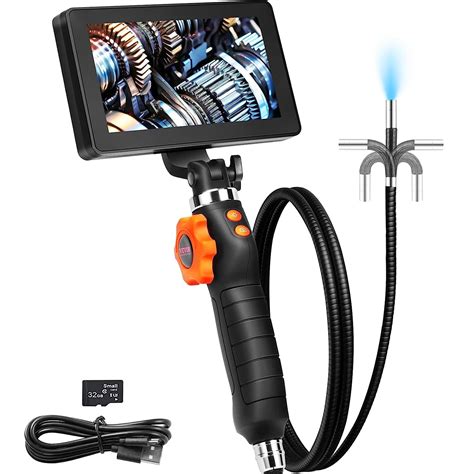 Buy VEVOR Articulating Borescope Camera with Light, Two-Way Articulated ...