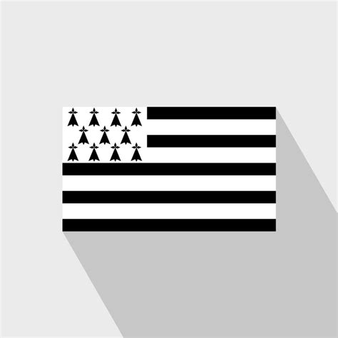 Brittany flag Long Shadow design vector 14327442 Vector Art at Vecteezy