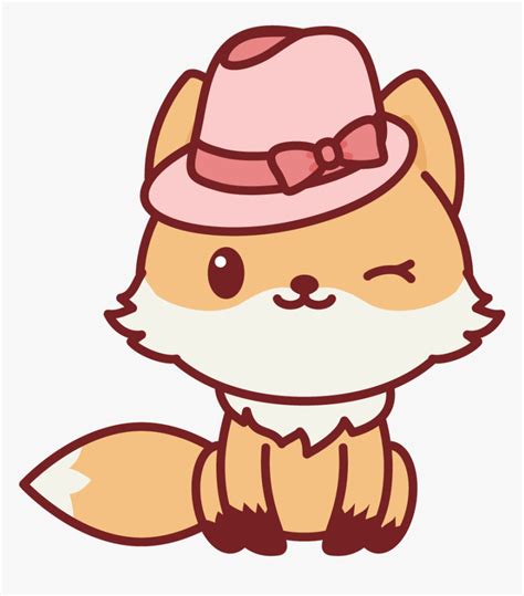 Winking Nerdy Fox - Kawaii Cute Animals Clipart, HD Png Download - kindpng