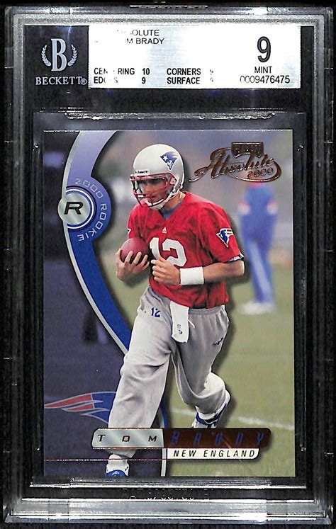 Lot Detail - 2000 Absolute Tom Brady Rookie Card - BGS 9