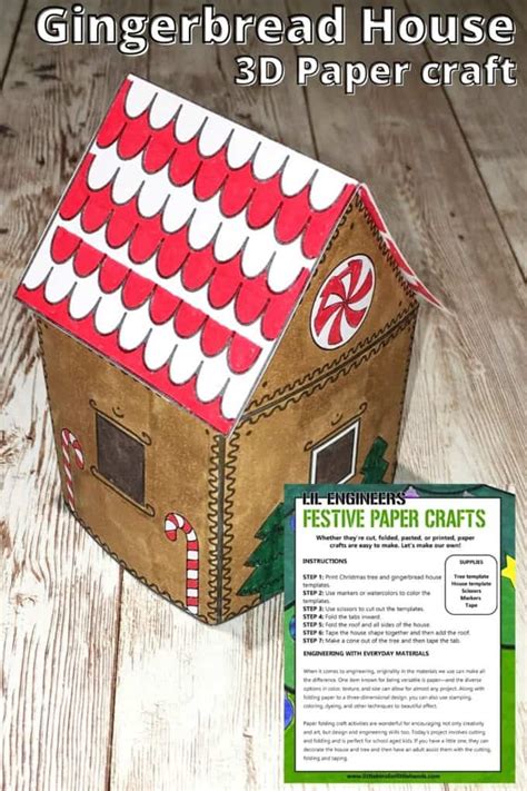 Easy Paper Gingerbread House - Little Bins for Little Hands