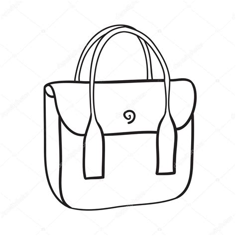 Woman handbag hand drawn vector fashion illustration Stock Vector Image ...