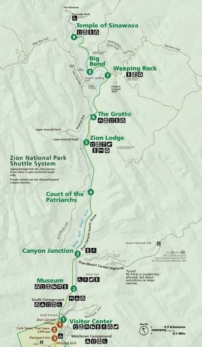 Zion Canyon Trail Descriptions - Zion National Park (U.S. National Park ...