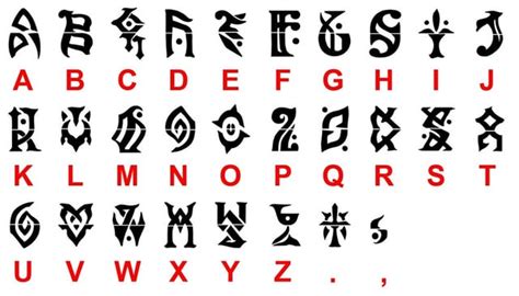 Latin Alphabet: also called Abyss Alphabet, is a fictional alphabet in ...