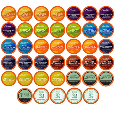 Two Rivers Various Roasts & Assorted FLAVORED DECAF Coffee Pods,Keurig K-Cup Brewer Compatible ...