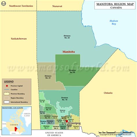 Manitoba County Map