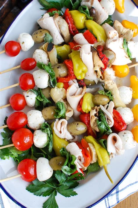 Mediterranean Antipasto Skewers - A Cedar Spoon