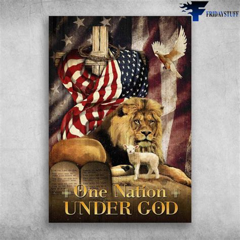 Lion, Dove, Lamb, American Flag - 4th of July, Independence Day, One ...